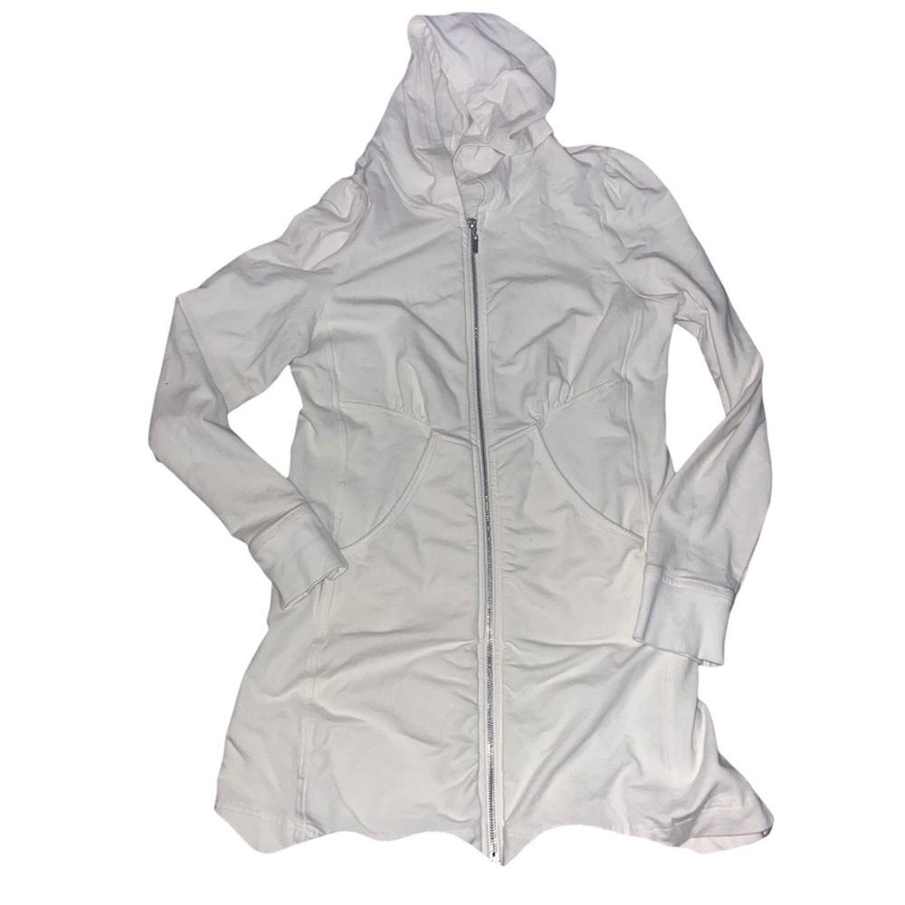 Boston Proper Cream Hooded Jacket